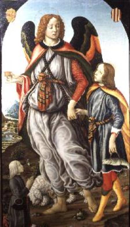 Tobias and the Archangel Raphael van Francesco Botticini