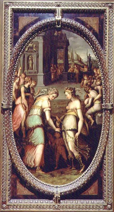 Juno borrowing the Girdle of Venus van Francesco del Coscia