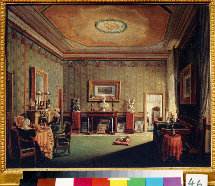 Reception Room in the Barbieri House van Francesco Diofebi