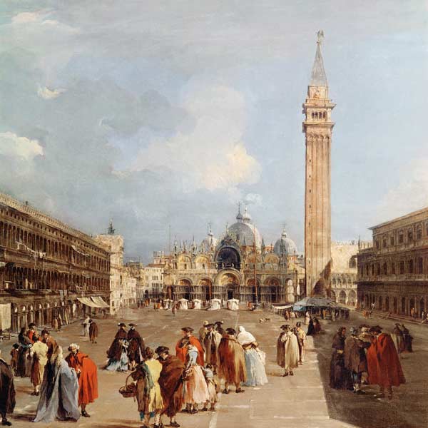 Piazza San Marco, Venice, c.1760 (detail) van Francesco Guardi