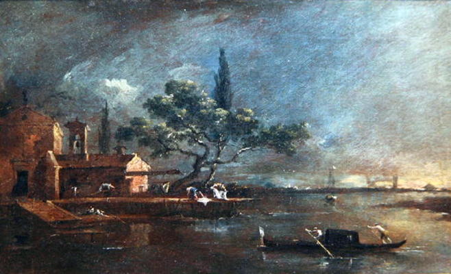The Anconeta Island (oil on canvas) van Francesco Guardi