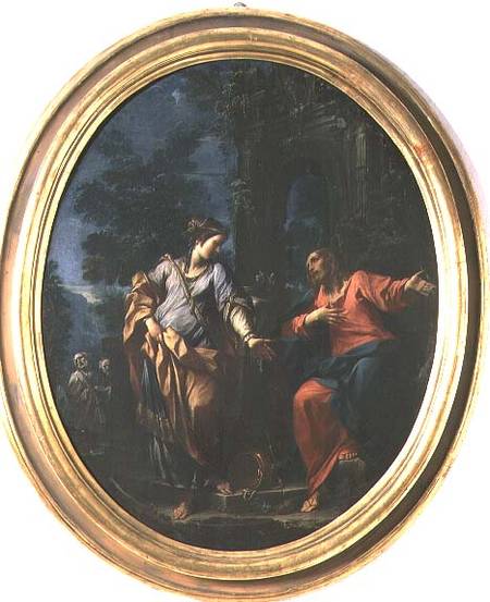 Christ and the Woman of Samaria van Francesco Monti