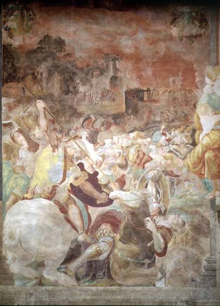 The Rout of the Volsci, from the Sala dell'Udienza van Francesco Salviati
