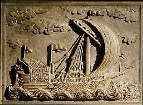 Detail of a Venetian warship from the Mausoleum of Girolamo Michiel