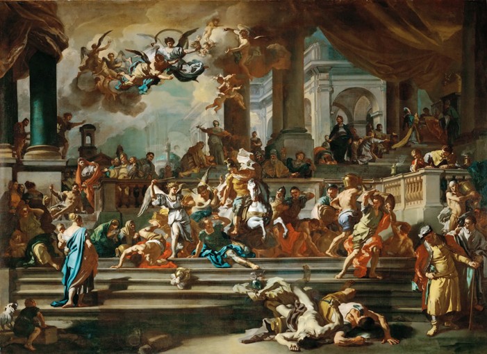 The Expulsion of Heliodorus from the Temple van Francesco Solimena