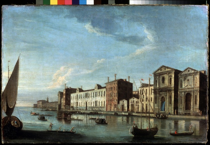 View of Santo Spirito and Zattere in Venice van Francesco Tironi