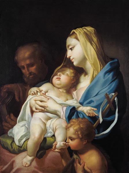 Die hl. Familie mit dem Johannesknaben van Francesco Trevisani (Werkstatt)