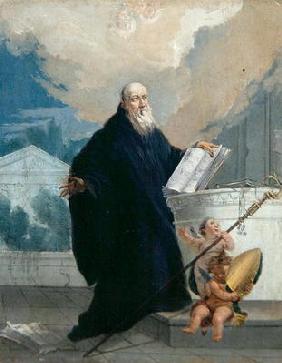 St. Benedict (oil on canvas)