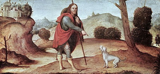 St. Rocco, from a predella panel van (Francesco di Marco Raibolini) Il Francia