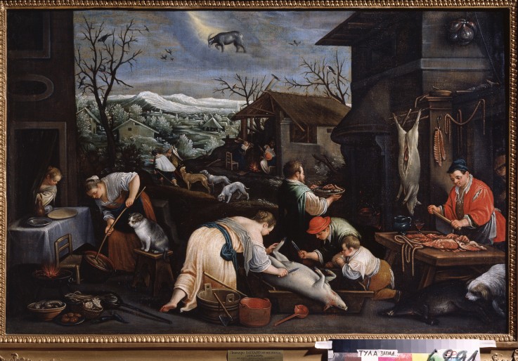 December (From the series The Seasons) van Francesco (Francesco da Ponte) Bassano