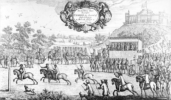 The Last Horse Race run before Charles the Second of Blessed Memory Dorsett Ferry, near Windsor Cast van Francis Barlow