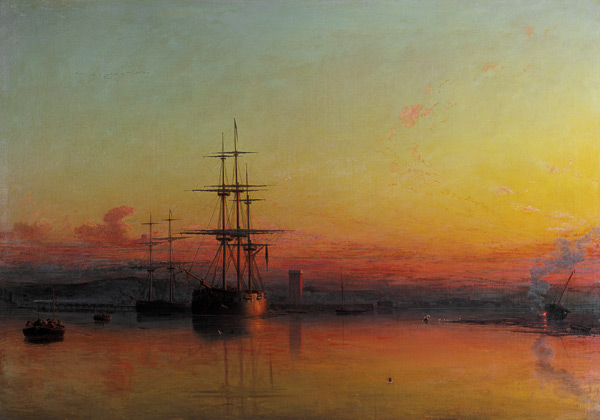 Dead Calm - Sunset at the Bight of Exmouth van Francis Danby