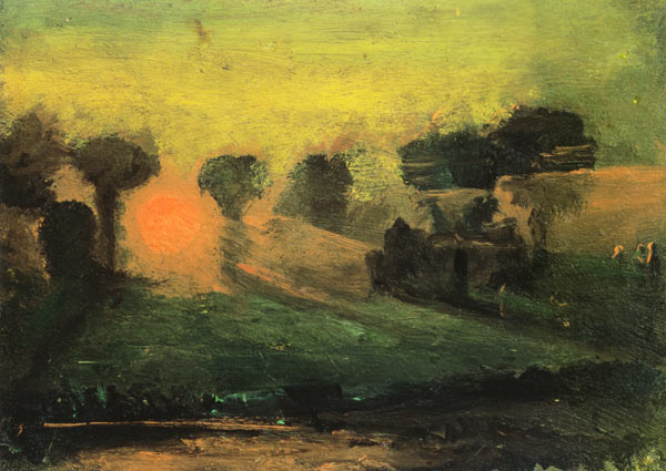 Sunset through Trees van Francis Danby