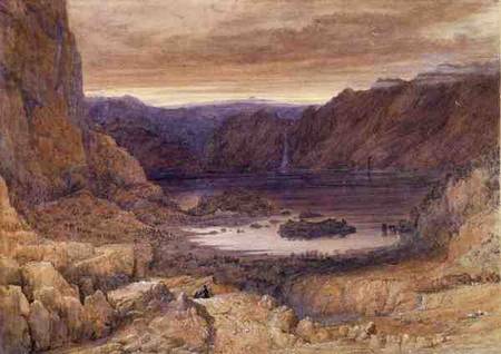 A Mountain Lake, Norway van Francis Danby
