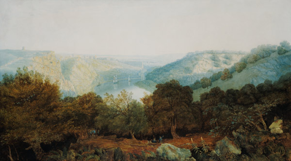 The Avon Gorge with Clifton and the Hotwells, Bristol  on van Francis Danby