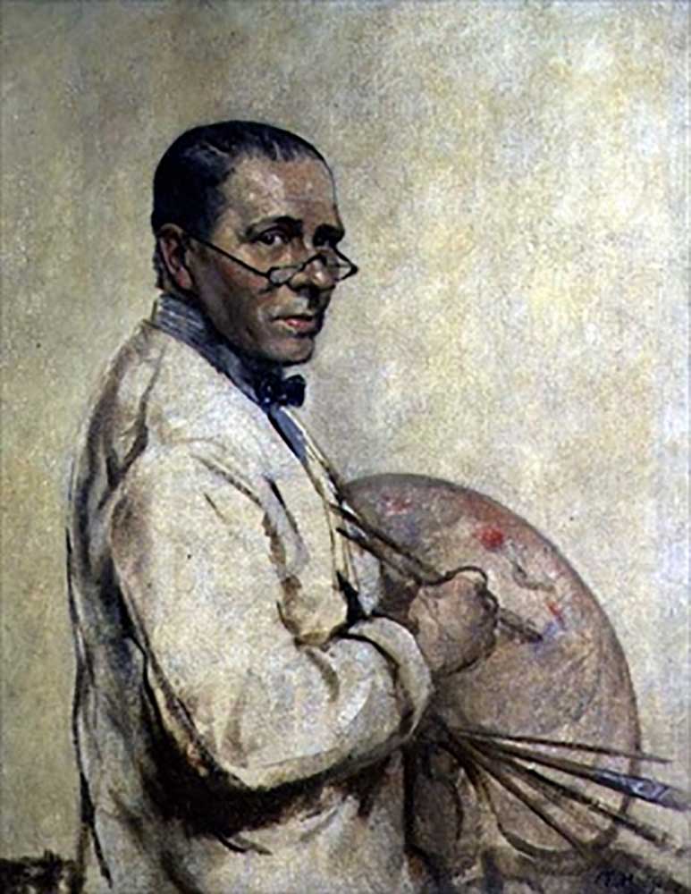 Portrait of the Artist Sir William Orpen (1878-1931) c.1932 van Francis Edwin Hodge