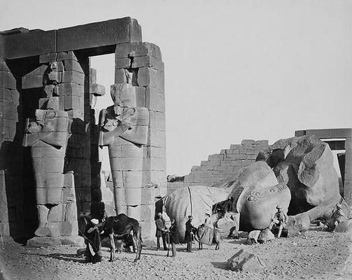 The Ramesseum, Thebes, Egypt, 1858 (photo) van Francis Frith