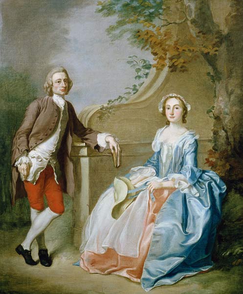 Portrait of a Gentleman and his Wife van Francis Hayman