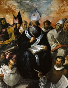 Der hl. Basilius diktiert seine Lehre van Francisco de Herrera d.Ä.