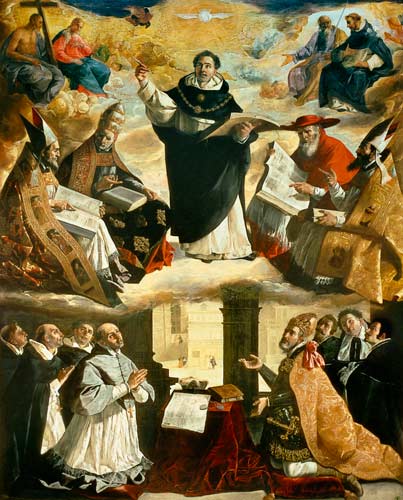 The Apotheosis of St. Thomas Aquinas van Francisco de Zurbarán (y Salazar)