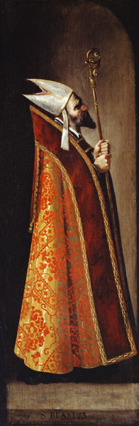 F.de Zurbaran / St. Blaise van Francisco de Zurbarán (y Salazar)