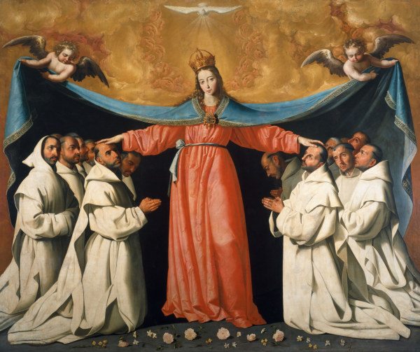 F.de Zurbarán, Madonna of protect.cloak van Francisco de Zurbarán (y Salazar)