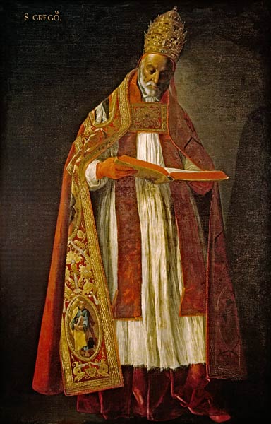 Gregory the Great / Paint. by Zurbarán van Francisco de Zurbarán (y Salazar)
