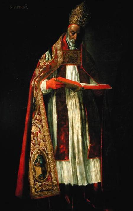 St. Gregory the Great (c.540-604) van Francisco de Zurbarán (y Salazar)