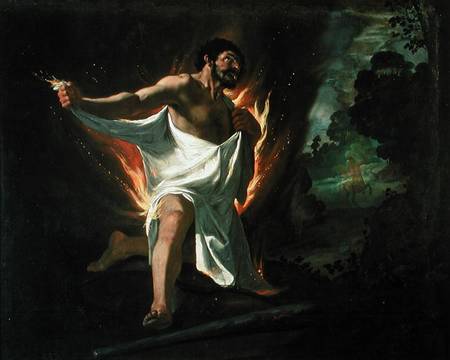 Hercules Tearing the Burning Robe van Francisco de Zurbarán (y Salazar)