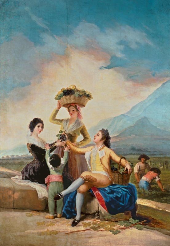 Autumn, or The Grape Harvest van Francisco José de Goya