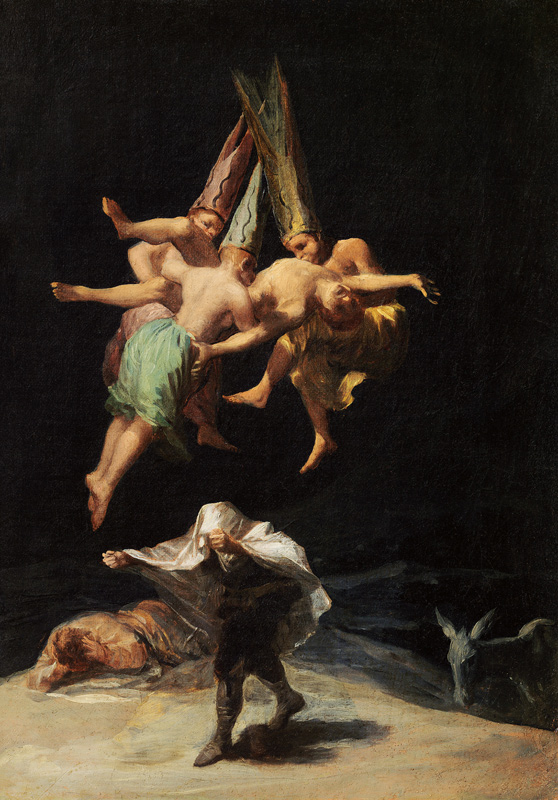 Fliegende Hexen (Flug der Hexen) van Francisco José de Goya