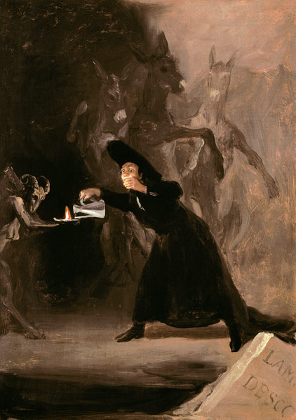 The Devils Lamp van Francisco José de Goya