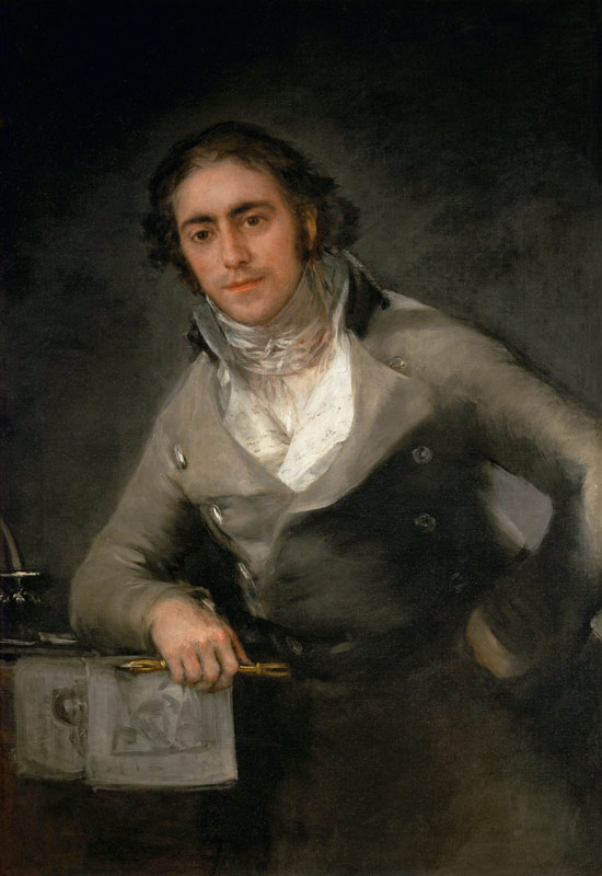 Portrait of a man presumed to be Don Evaristo Perez de Castro van Francisco José de Goya