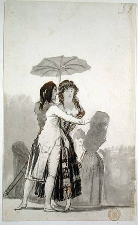 Couple with a Parasol van Francisco José de Goya