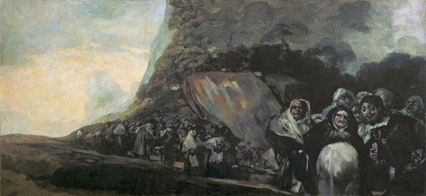 Prozession der Inquisition (Aus den schwarzen Bildern der Quinta del Sordo) van Francisco José de Goya