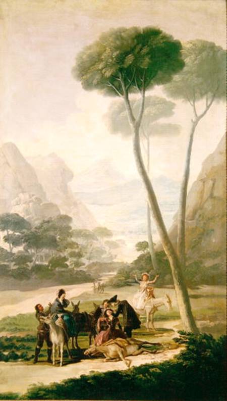 The Fall or The Accident van Francisco José de Goya