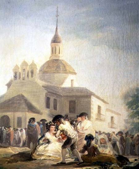 The Hermitage of San Isidro, Madrid van Francisco José de Goya
