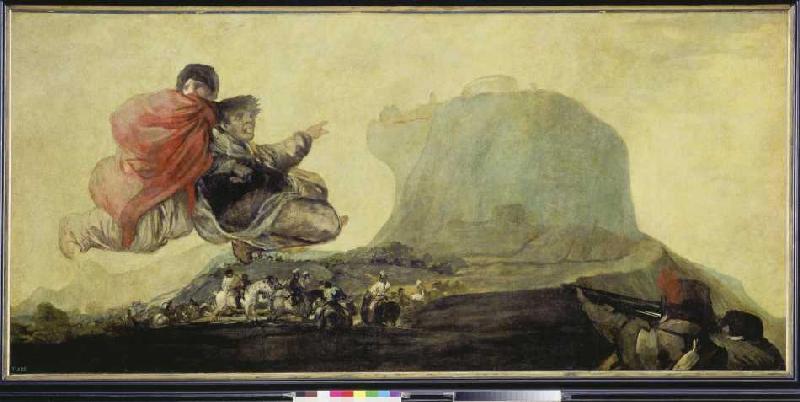 Hexensabbat (Aus den schwarzen Bildern der Quinta del Sordo) van Francisco José de Goya