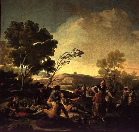 Picnic by the Banks of a River van Francisco José de Goya