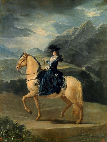 Reiterbild der Maria Teresa de Vallabriga van Francisco José de Goya