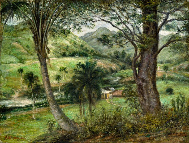 Berglandschaft von Guaraguao (Puerto Rico) van Francisco Oller y Cestero