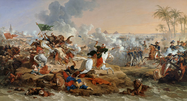 Bataille des Pyramides, 21 juillet 1798 van Francois André Vincent