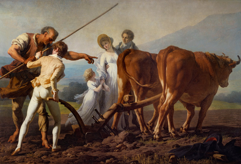 The Ploughing Lesson van Francois André Vincent