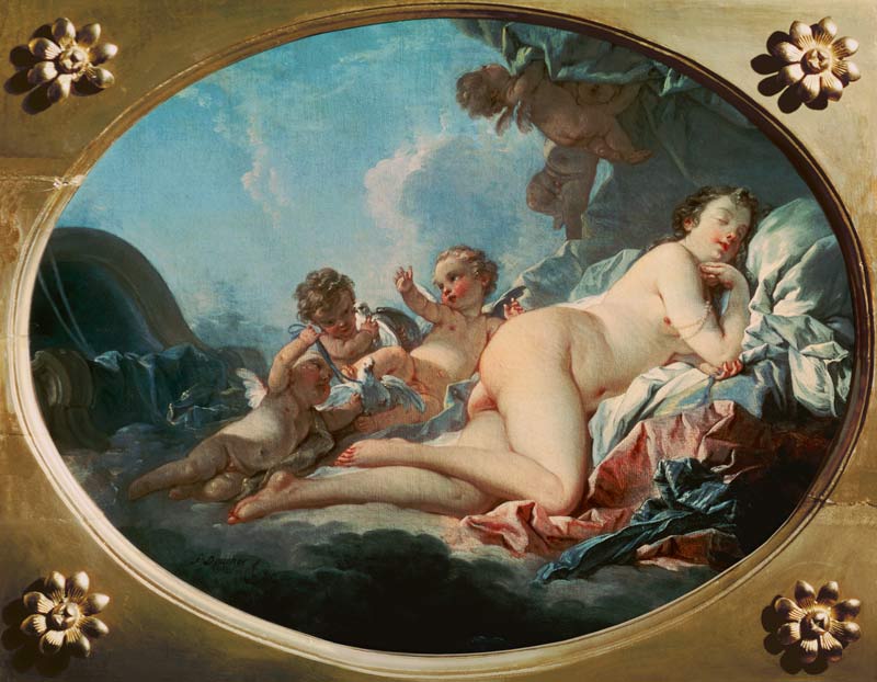Die schlafende Venus. van François Boucher