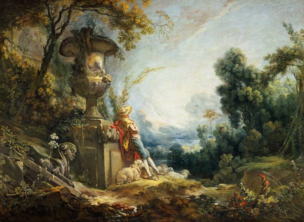 Pastoral Scene, or Young Shepherd in a Landscape van François Boucher