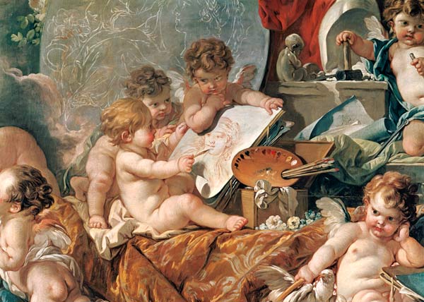 Genius Teaching the Arts van François Boucher