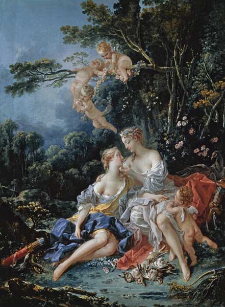 Jupiter und Callisto van François Boucher