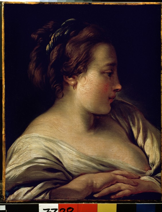 Head of a girl van François Boucher