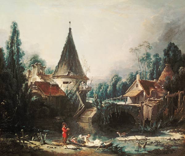 Landscape near Beauvais van François Boucher