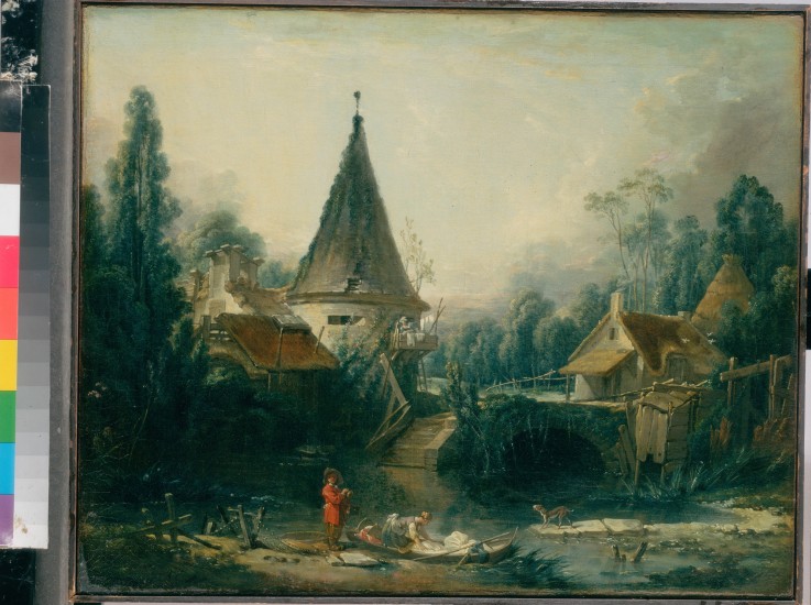 Landscape near Beauvais van François Boucher